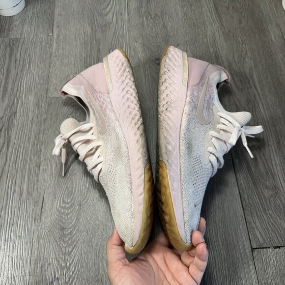 Nike Men\'s Size 11.5 Epic React Flyknit Running Shoes AQ0067-600 Pearl Pink main image 5